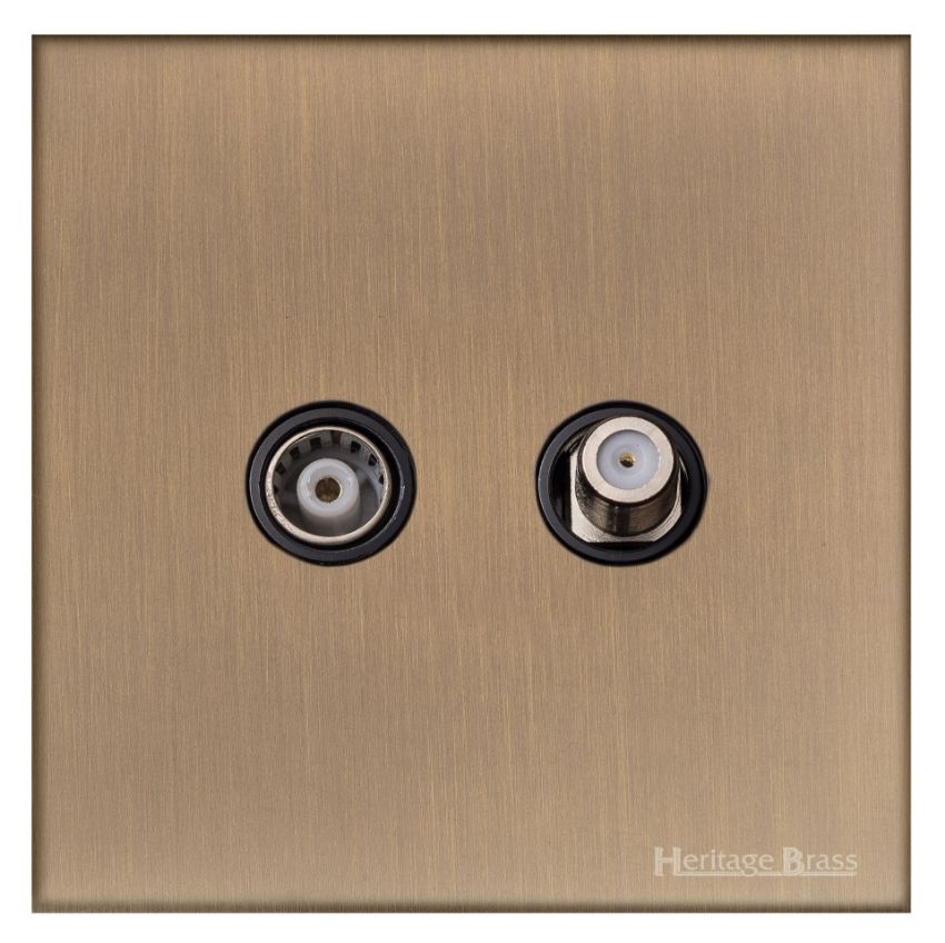 Picture of TV/Satellite Socket - Antique Brass -  W91.615.BK