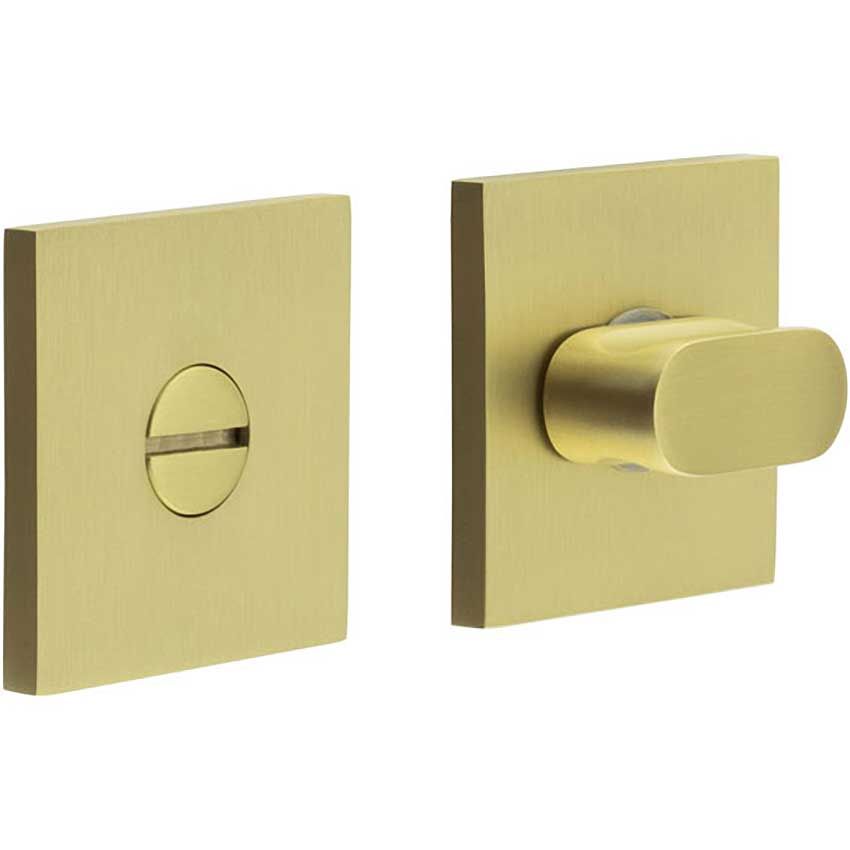 Picture of CR-801 Satin Brass Thumb Turn & Lock Square Rose - CR-801B7SB