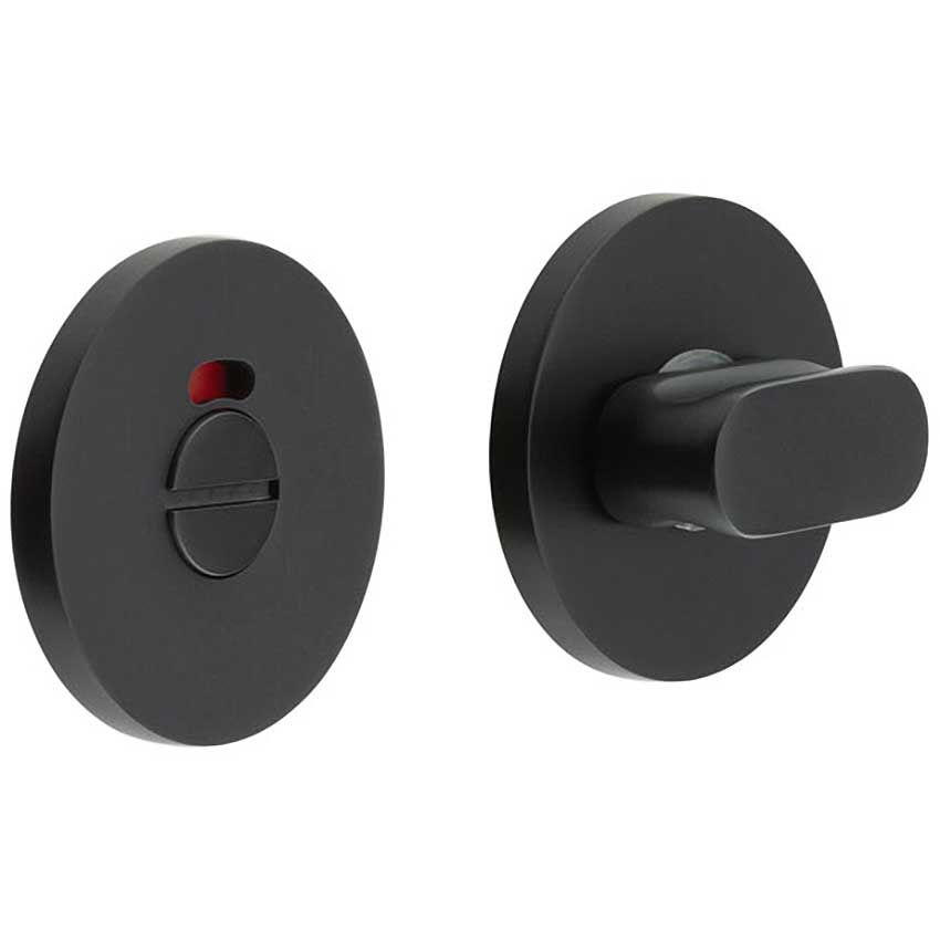 Picture of CR-801 Black Thumb Turn & Lock Round Rose w/ Indicator - CR-801AJ7MB