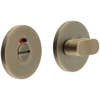 Picture of CR-801 Antique Brass Thumb Turn & Lock Round Rose w/ Indicator - CR-801AJ7AB