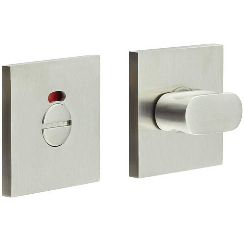Picture of CR-801 Satin Stainless Steel Thumb Turn & Lock Square Rose with Indicator - CR-801BK7SSS