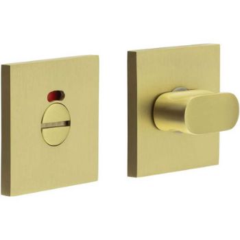 Picture of CR-801 Satin Brass Thumb Turn & Lock Square Rose with Indicator - CR-801BK7SB