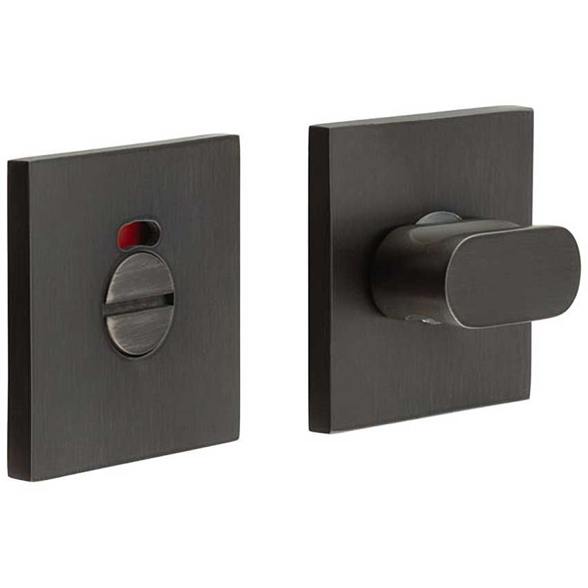 Picture of CR-801 Dark Bronze Thumb Turn & Lock Square Rose with Indicator - CR-801BK7DB