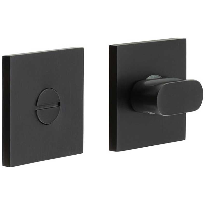 Picture of CR-801 Black Thumb Turn & Lock Square Rose - CR-801B7MB