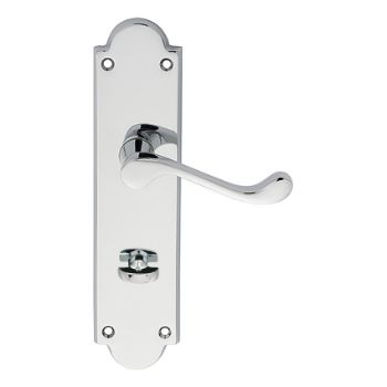 Picture of Victorian Shaped Scroll WC Bathroom Door Handle - M68WCcp Picture of Victorian Shaped Scroll WC Bathroom Door Handle - M68WCcp