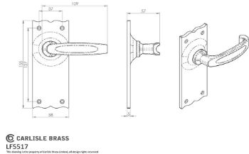 Picture of Traditional V Black Door Handles - Lf5517