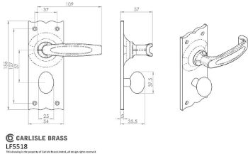 Picture of Traditional V Black Door Handles - Lf5517