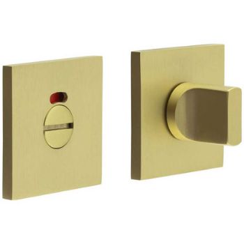 Picture of CR-802 Satin Brass Thumb Turn & Lock Square Rose w/ Indicator - CR-802BK7SB