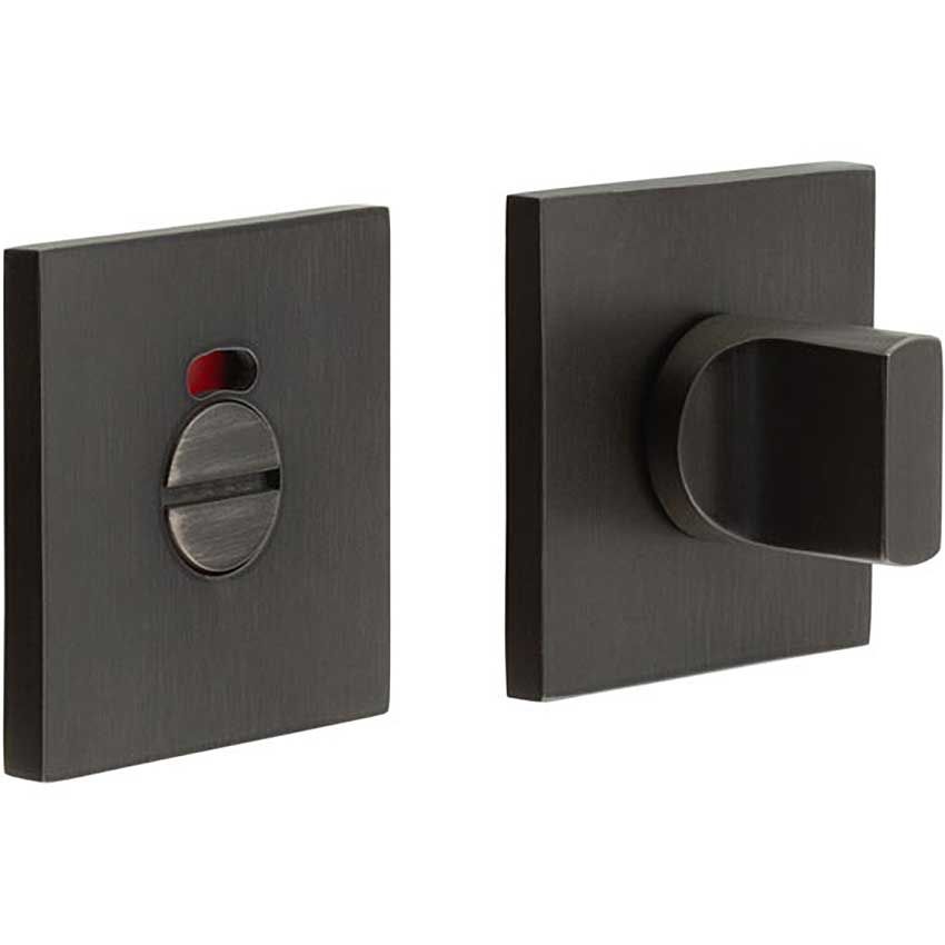 Picture of CR-802 Dark Bronze Thumb Turn & Lock Square Rose w/ Indicator - CR-802BK7DB