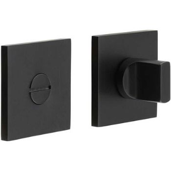 Picture of CR-802 Black Thumb Turn & Lock Square Rose - CR-802B7MB