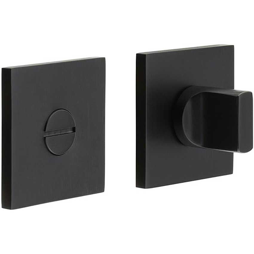 Picture of CR-802 Black Thumb Turn & Lock Square Rose - CR-802B7MB
