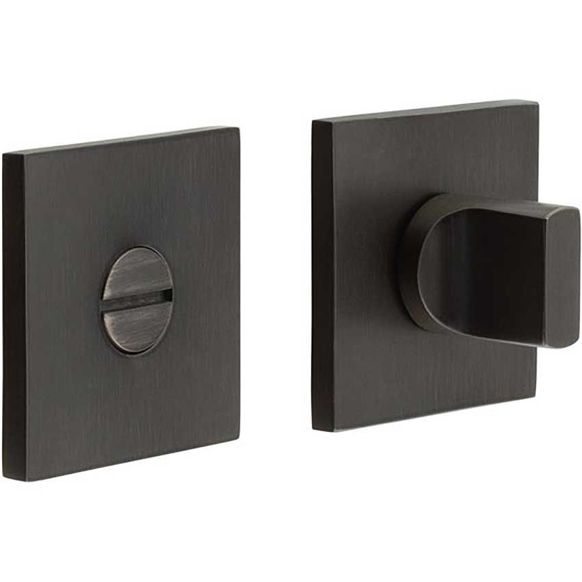 Picture of CR-802 Dark Bronze Thumb Turn & Lock Square Rose - CR-802B7DB