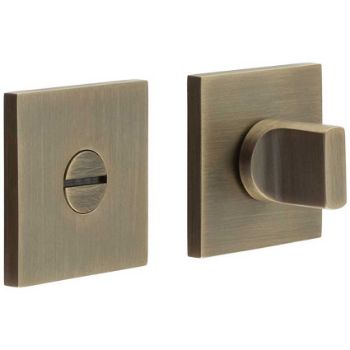 Picture of CR-802 Antique Brass Thumb Turn & Lock Square Rose - CR-802B7AB