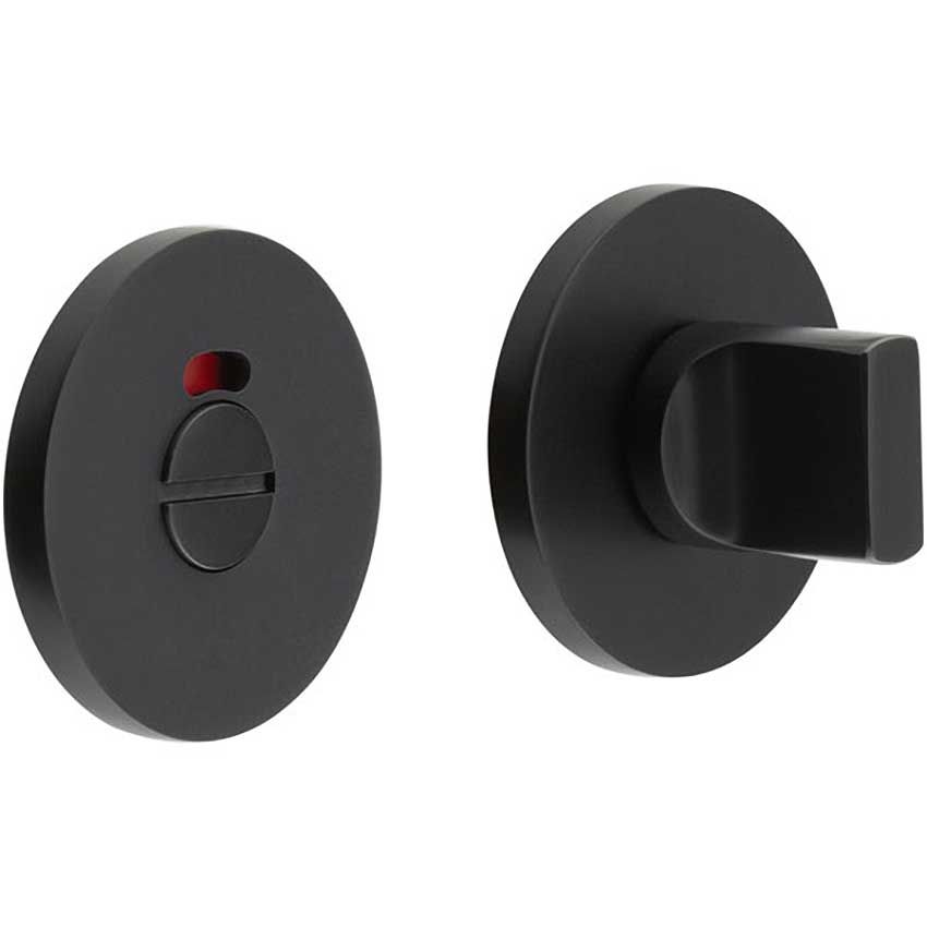 Picture of CR-802 Black Thumb Turn & Lock Round Rose w/ Indicator - CR-802AJ7MB