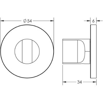 Picture of CR-802 Satin Brass Thumb Turn & Lock Round Rose - CR-802A7SB