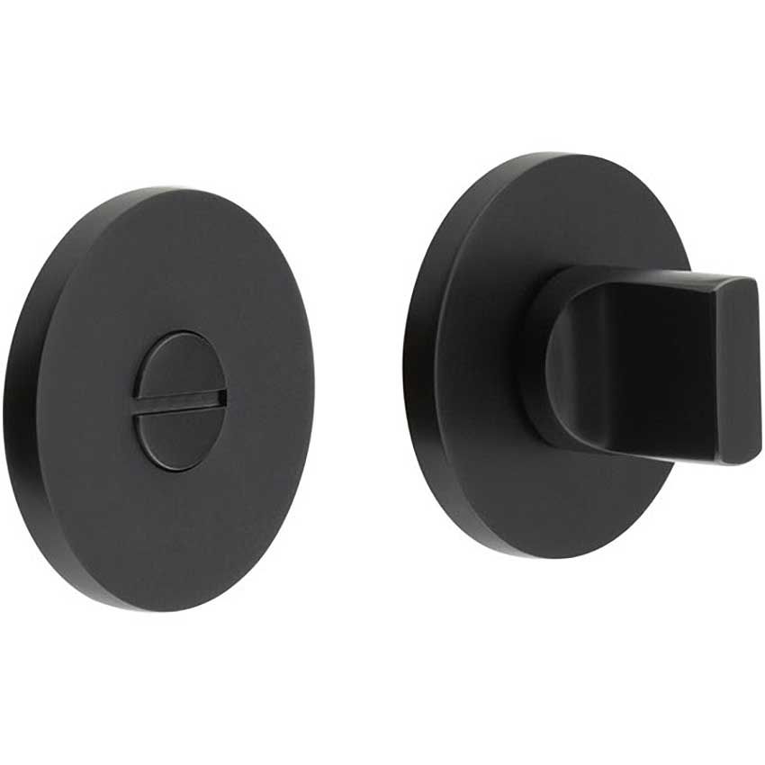 Picture of CR-802 Black Thumb Turn & Lock Round Rose - CR-802A7MB