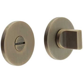 Picture of CR-802 Antique Brass Thumb Turn & Lock Round Rose - CR-802A7AB