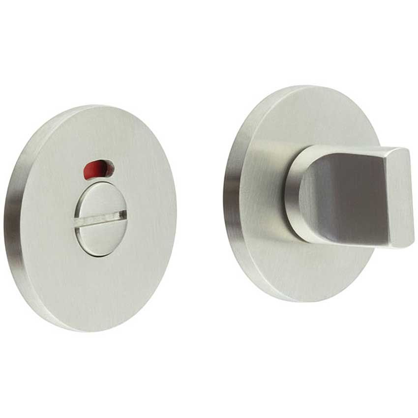 Picture of CR-802 Satin Stainless Steel Thumb Turn & Lock Round Rose w/ Indicator - CR-802AJ7SSS