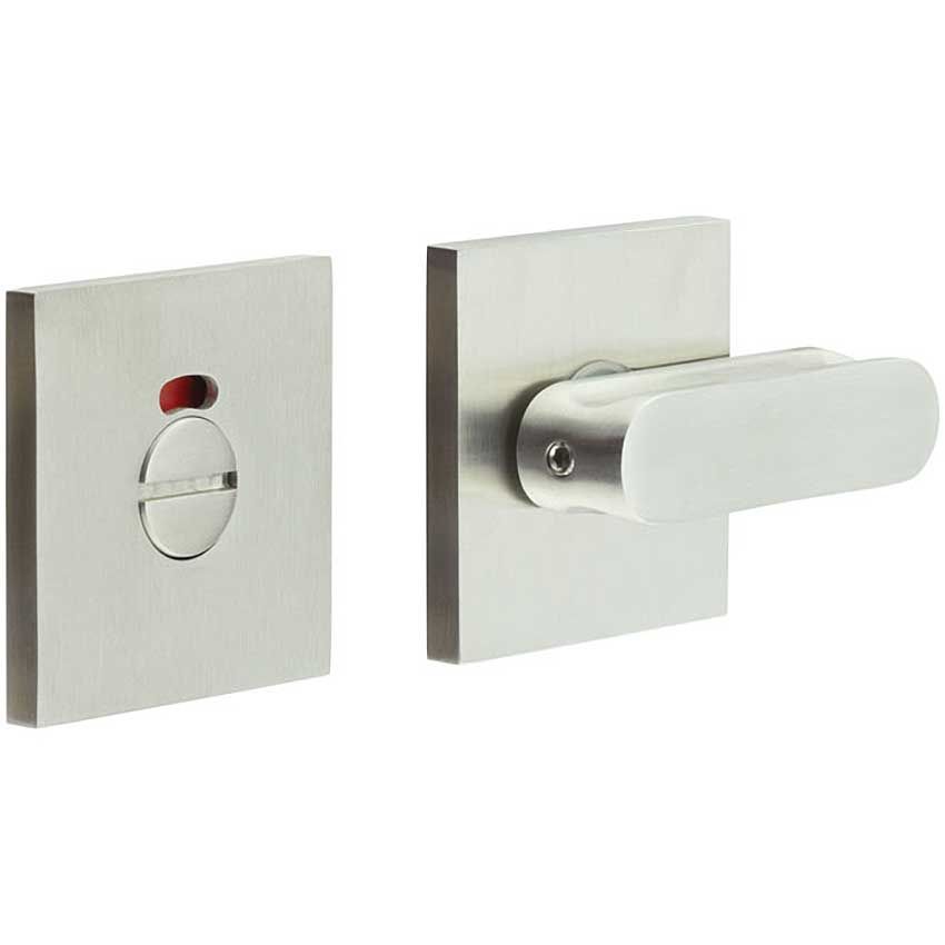 Picture of CR-803 Satin Stainless Steel Thumb Turn & Lock Square Rose w/ Indicator - CR-803BK7SSS