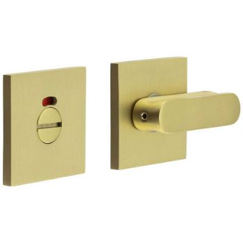 Picture of CR-803 Satin Brass Thumb Turn & Lock Square Rose w/ Indicator - CR-803BK7SB