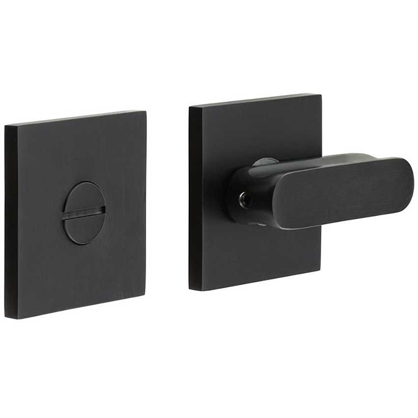Picture of CR-803 Black Thumb Turn & Lock Square Rose - CR-803B7MB