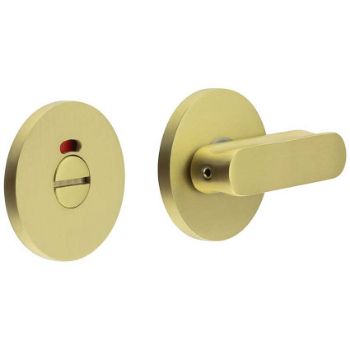 Picture of CR-803 Satin Brass Thumb Turn & Lock Round Rose w/ Indicator - CR-803AJ7SB