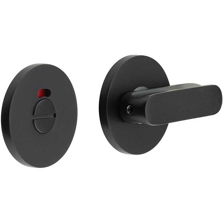 Picture of CR-803 Black Thumb Turn & Lock Round Rose w/ Indicator - CR-803AJ7MB