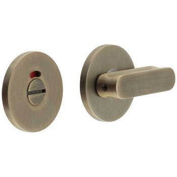 Picture of CR-803 Antique Brass Thumb Turn & Lock Round Rose w/ Indicator - CR-803AJ7AB