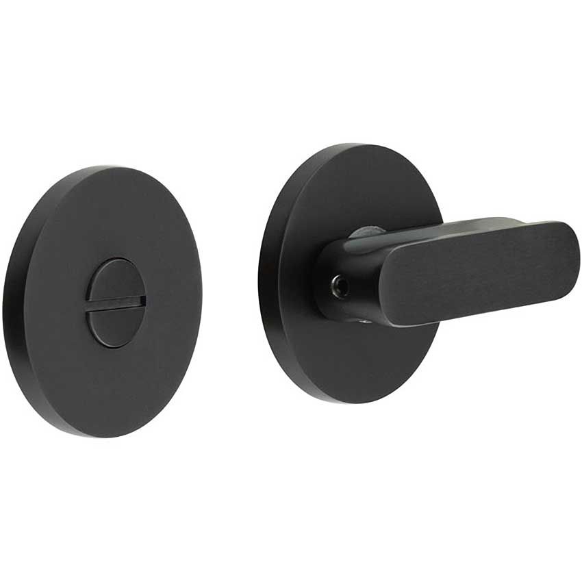 Picture of CR-803 Black Thumb Turn & Lock Round Rose - CR-803A7MB