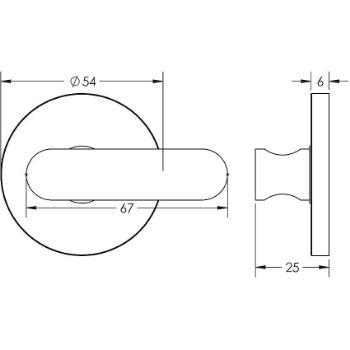 Picture of CR-803 Dark Bronze Thumb Turn & Lock Round Rose - CR-803A7DB
