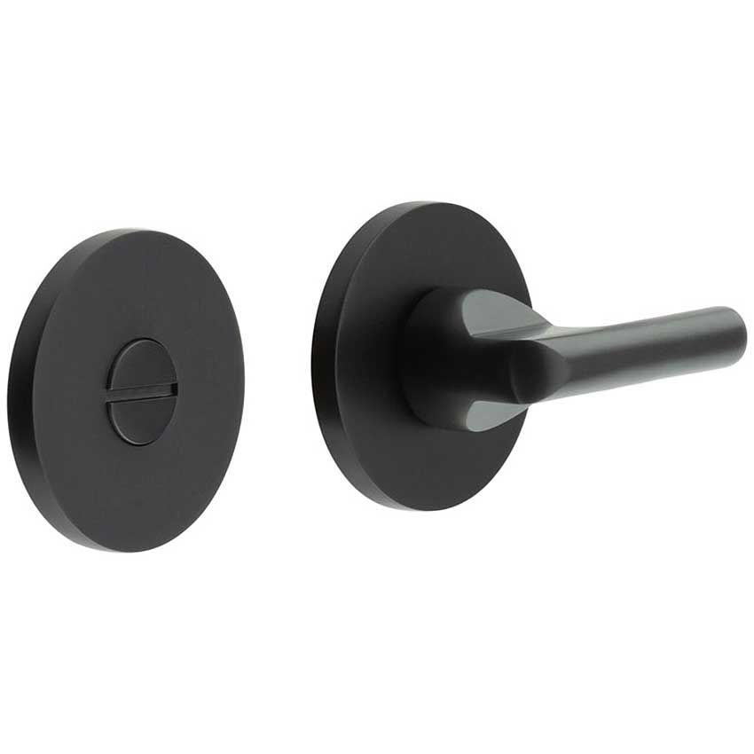 Picture of CR-804 Black Thumb Turn & Lock Round Rose - CR-804A7MB