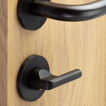 Picture of CR-804 Black Thumb Turn & Lock Round Rose - CR-804A7MB