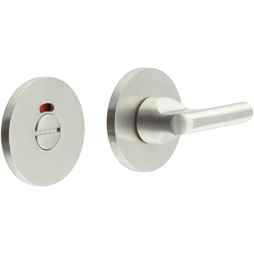 Picture of CR-804 Satin Stainless Steel Thumb Turn & Lock Round Rose w/ Indicator - CR-804AJ7SSS