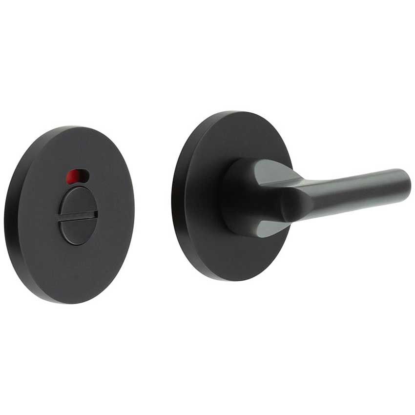 Picture of CR-804 Black Thumb Turn & Lock Round Rose w/ Indicator - CR-804AJ7MB