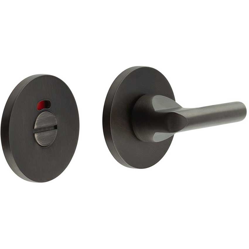 Picture of CR-804 Dark Bronze Thumb Turn & Lock Round Rose w/ Indicator - CR-804AJ7DB