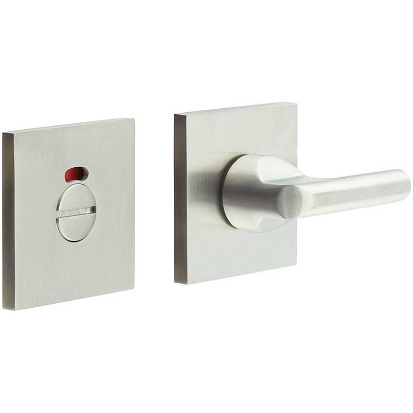 Picture of CR-804 Satin Stainless Steel Thumb Turn & Lock Square Rose w/ Indicator - CR-804BK7SSS