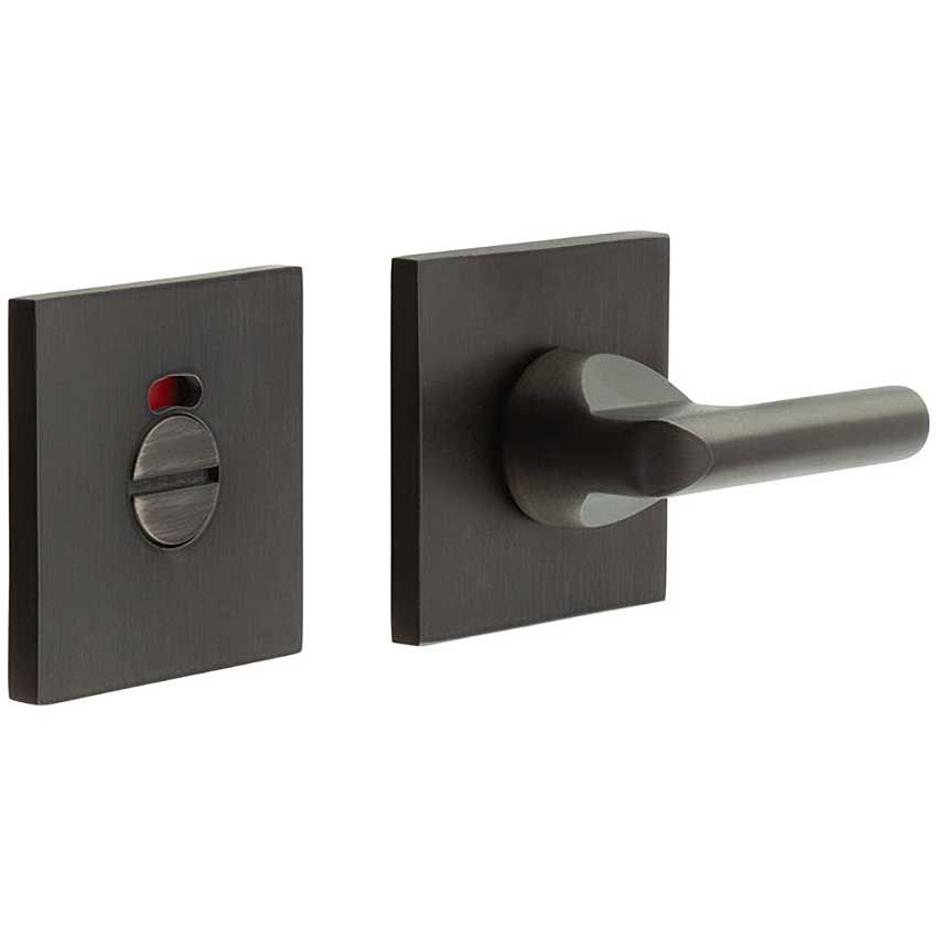 Picture of CR-804 Dark Bronze Thumb Turn & Lock Square Rose w/ Indicator - CR-804BK7DB