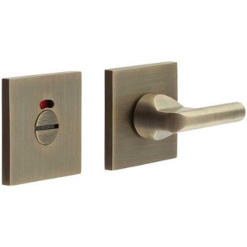 Picture of CR-804 Antique Brass Thumb Turn & Lock Square Rose w/ Indicator - CR-804BK7AB