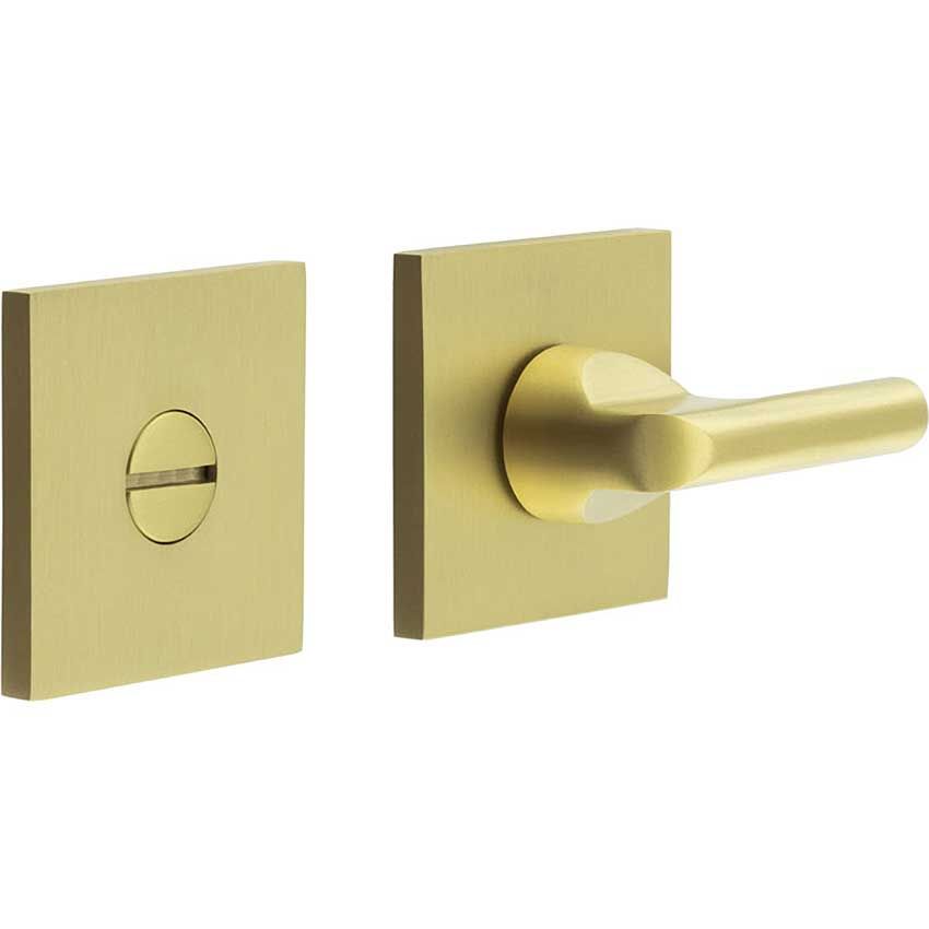 Picture of CR-804 Satin Brass Thumb Turn & Lock Square Rose - CR-804B7SB
