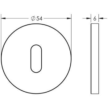Picture of CR-R10 Dark Bronze Standard Keyway Round Rose Escutcheon - CR-R10DB