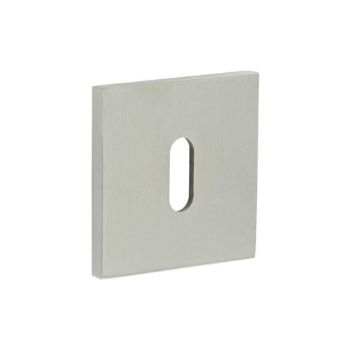 Picture of CR-T10 Satin Stainless Steel Standard Keyway Square Rose Escutcheon - CR-T10SSS