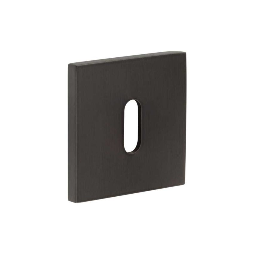 Picture of CR-T10 Dark Bronze Standard Keyway Square Rose Escutcheon - CR-T10DB