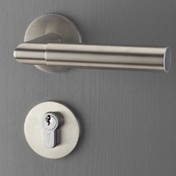 Picture of CR-S10 Satin Stainless Steel Euro Keyway Round Rose Escutcheon - CR-S10SSS