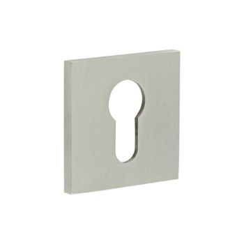 Picture of CR-U10 Satin Stainless Steel Euro Keyway Square Rose Escutcheon - CR-U10SSS