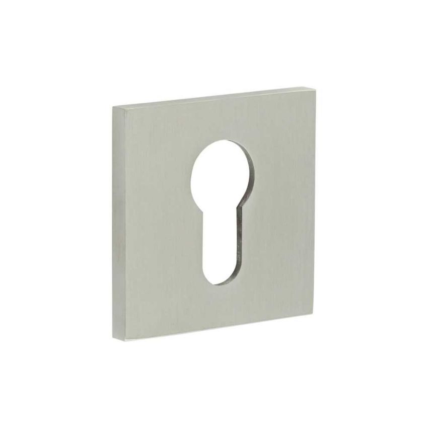 Picture of CR-U10 Satin Stainless Steel Euro Keyway Square Rose Escutcheon - CR-U10SSS