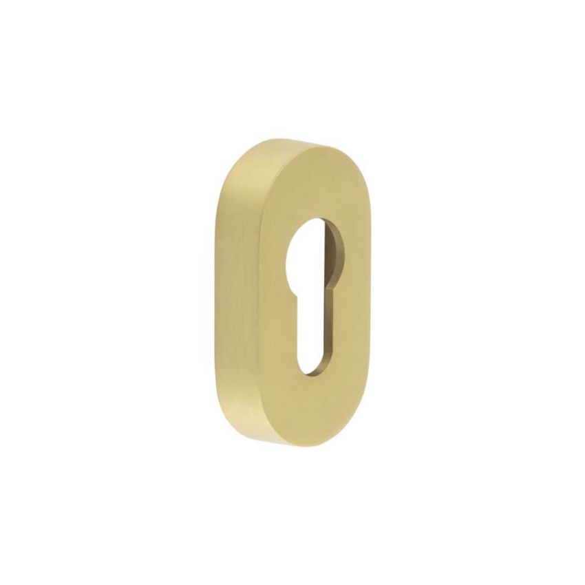 Picture of CRES Oval Satin Brass Euro Escutcheon - CRES403SB