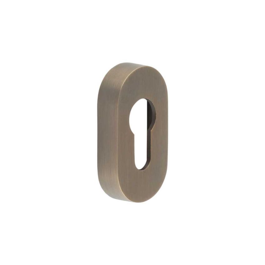 Picture of CRES Oval Antique Brass Euro Escutcheon - CRES403AB