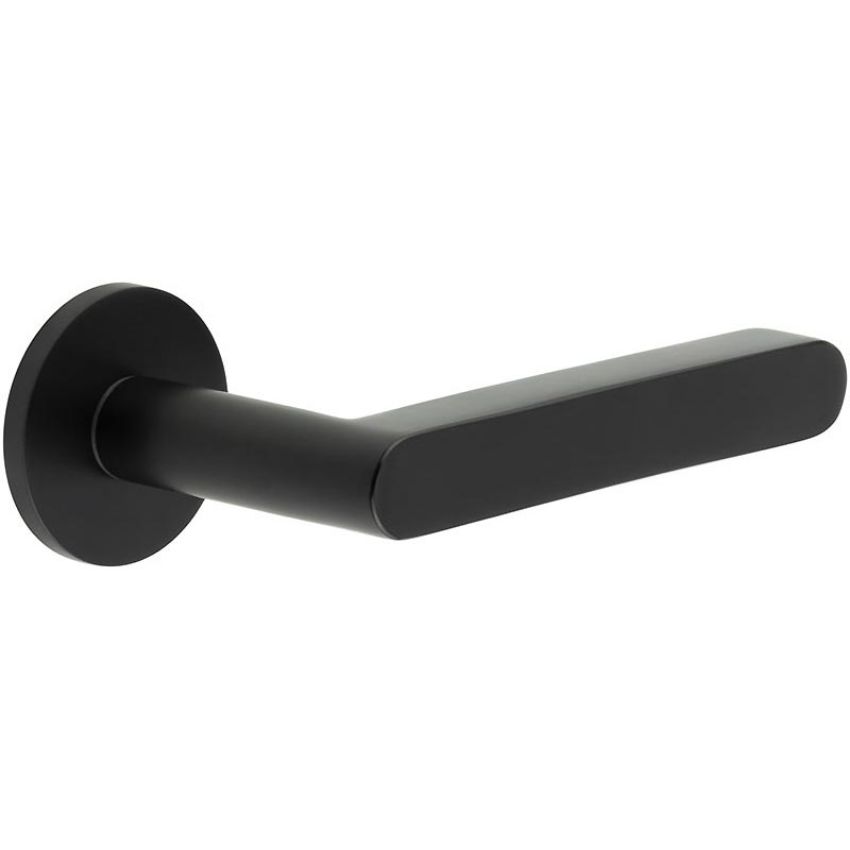Picture of CR-101 Black Sprung Round Rose Door Handle - CR-101A1MB
