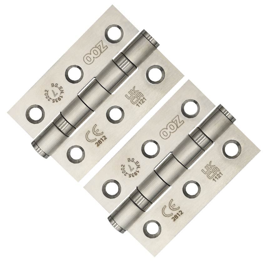 Picture of Grade 7 - 76mm x 50mm x 2mm Ball Bearing Hinge In Sat. St. Steel - ZHSS232-FD-SSS