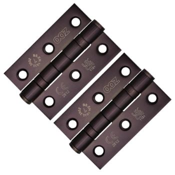 Grade 7 - 76mm x 50mm x 2mm Ball Bearing Hinge In Etna Bronze Finish - ZHSS232-FD-ETB Picture of Grade 7 - 76mm x 50mm x 2mm Ball Bearing Hinge In Etna Bronze Finish - ZHSS232-FD-ETB